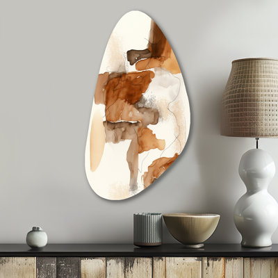 Chrishawna - Abstract Liquid Ink Fall Shape Assymterical Metal Wall Art