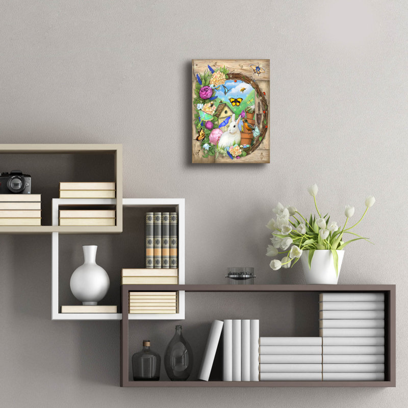 Art mural en verre épique «Spring Has Sprung» par Art and a Little Magic, H 16 po x l 12 po x P 0,13 po