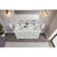 60" Solid Wood Sink Vanity  With 1' Artificial Stone Top-483886936