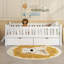 Lit plateforme simple en bois avec garde-corps et 2 tiroirs, blanc