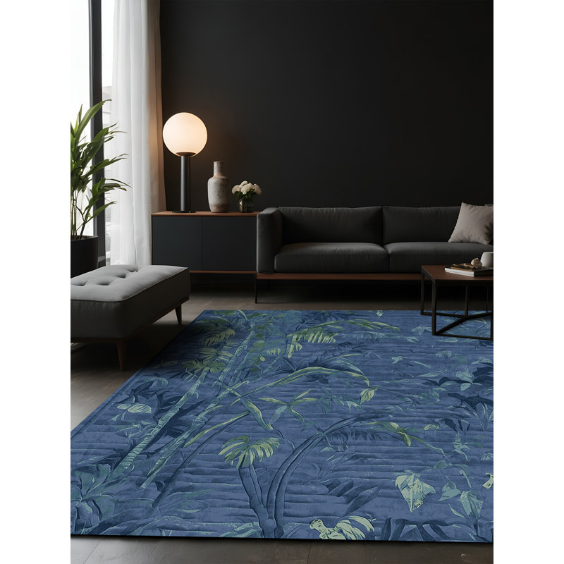 Tapis gris soyeux et moelleux, Carré 8 pi