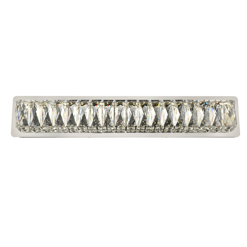 Steveson Dimmable LED Vanity Light, 4.5" H x 24.4" W x 2.2" D, Chrome