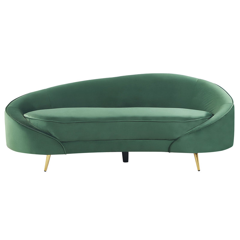 Kabat 3 Seater Velvet Sofa, Green