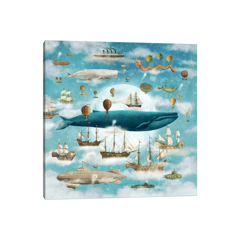 Ocean Meets Sky Square #3 by Terry Fan - Gallery-Wrapped Canvas Giclée on Canvas, 30.48 cm H x 30.48 cm W, Canvas