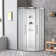Monaco 36'' W 75'' H Framed Round Reversible Shower Kit in Chrome