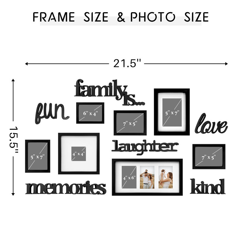 Family Collage Gallery Picture Frame Set