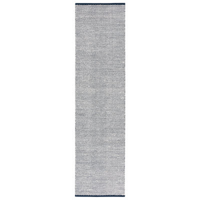 Tapis en laine / coton à tissage plat Selenia en ivoire / gris