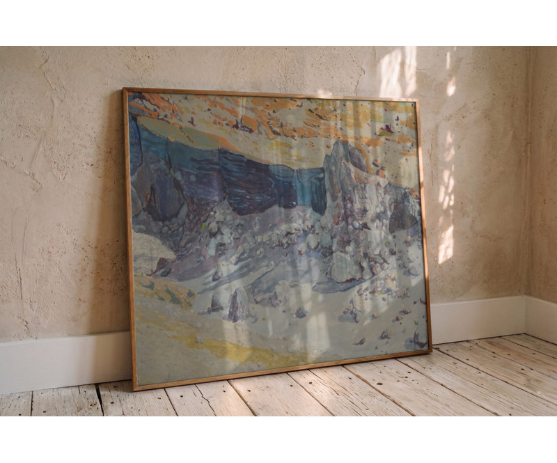 Blue Mountain Shadows by Other Artist, 24 × 16, Matted Framed Print, White