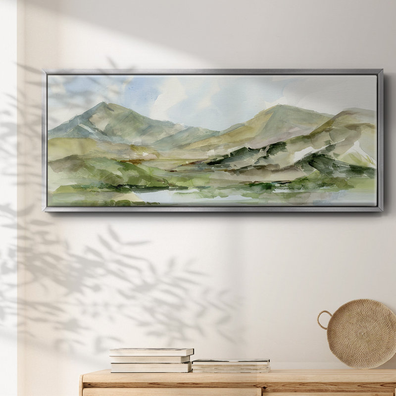 Serene Mountains II - toile encadrée, H 20 po x l 50 po