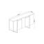 Console moderne avec pieds en métal, blanc et argent, 63,0 po x 13,8 po x 31,5 po | 100% panneau de particules enduit de mélamine, épaisseur: 0,7 pouce | Parfait pour le salon, le vestibule et le bureau, design élégant et durable-1610729536