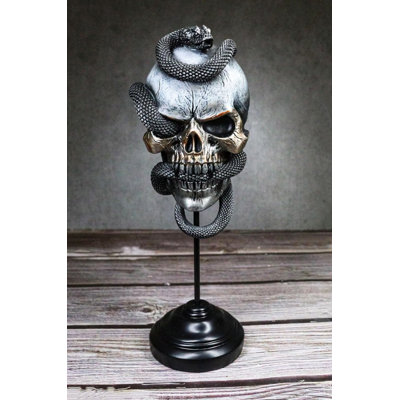 Cult Of Canaan Serpent Skull Masque Ornament On Pole Stand Or Wall Sculpture