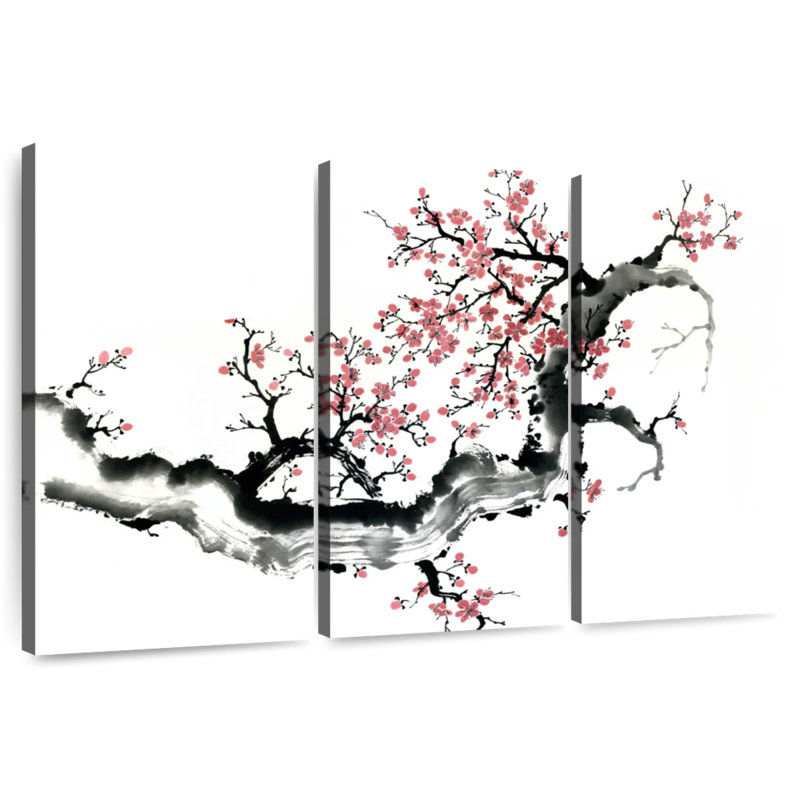 Harnek Plum Blossom Branch III, 48" H x 74" W