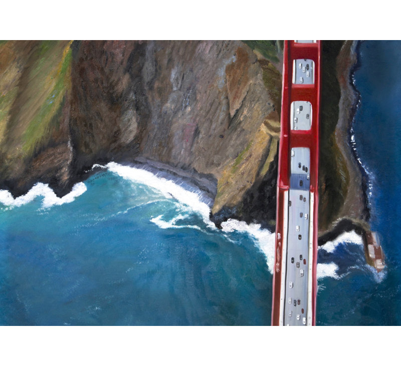 Overhead View Golden Gate Mountains Duvet Cover | Home Decor