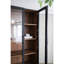 Armoire noire minimaliste pour exposer des objets - 31,5 x 18 x 86,5 86,5h avec plusieurs tablettes pour ranger divers objets