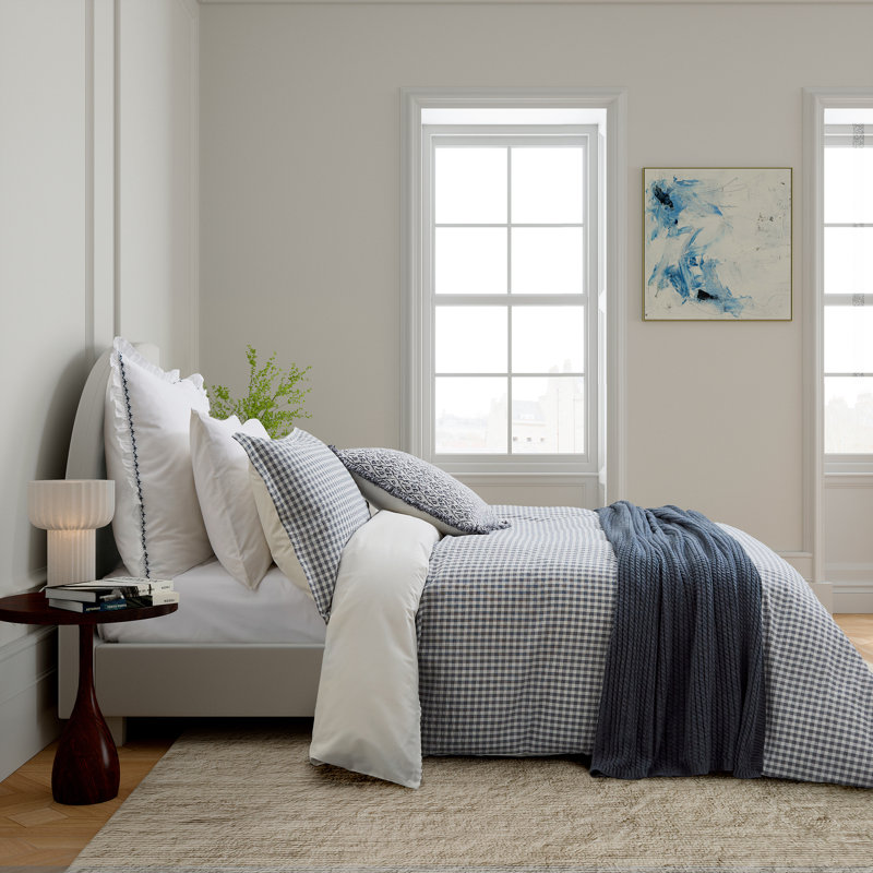 Mallory Cotton Duvet Cover Set, Super King Duvet Cover + 2 Pillowcases