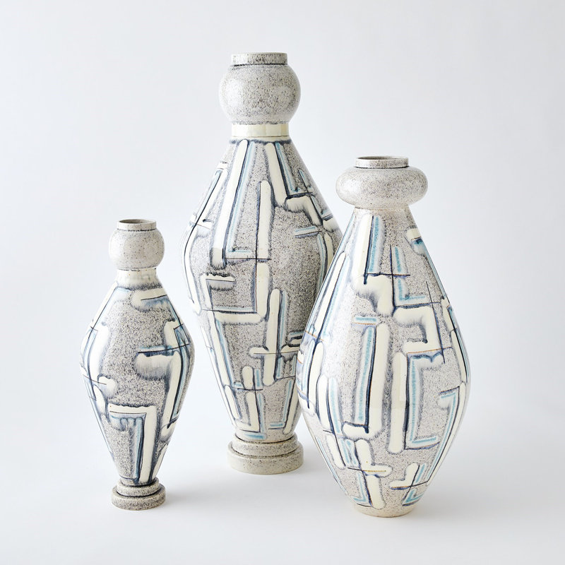 Ceramic / Porcelain Table Vase, Overall Height-  18"
