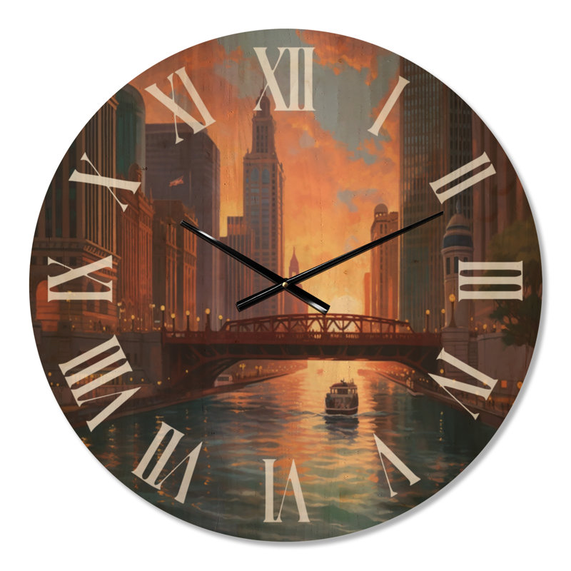 Horloge murale Chicago, Large