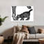 Gentle Dog Kitten Contemporary Cat Dog Wall Art Print-1495575487