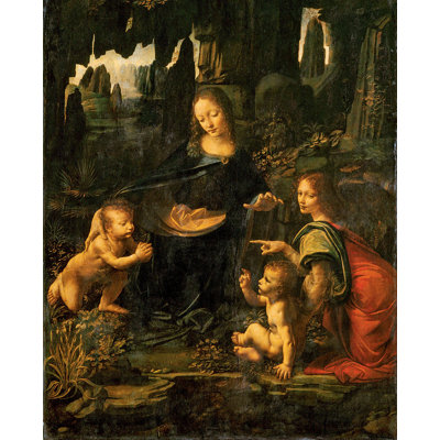 Virgin Of The Rocks [Paris] by Leonardo Da Vinci - Wrapped Canvas Print
