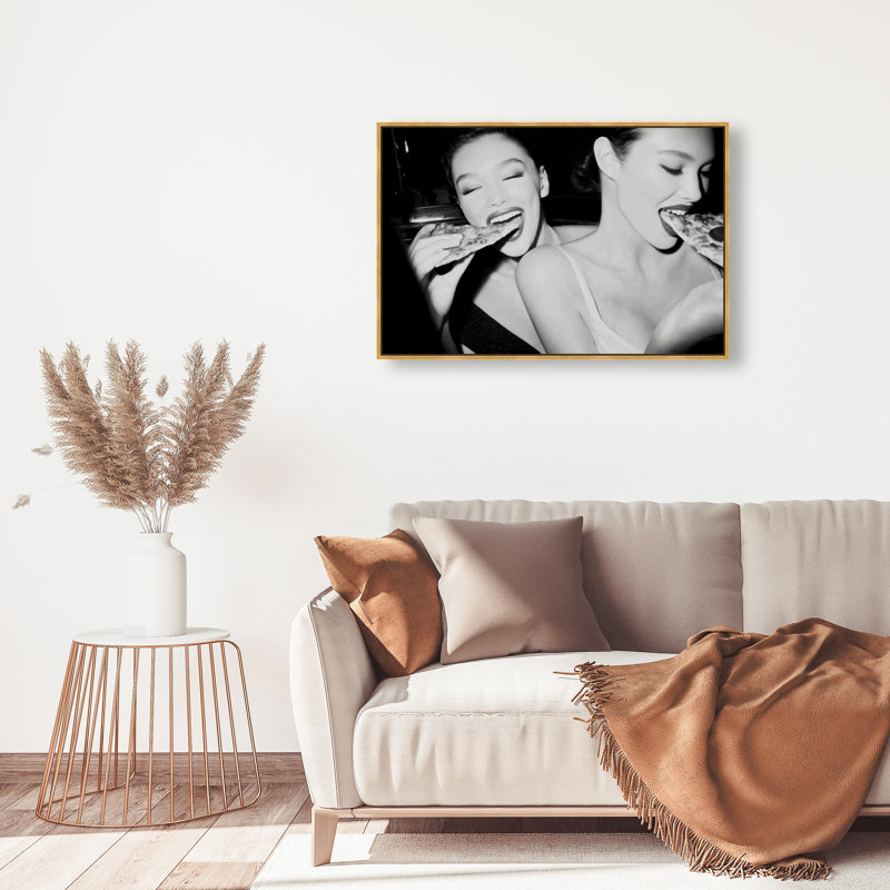 Midnight Mozzarella Print by Oliver Gal, 21"H x 31"W, Gold Floater Frame