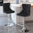 Rondel Swivel Upholstered Adjustable Height Counter Stool with Solid Wood Frame-1628223324