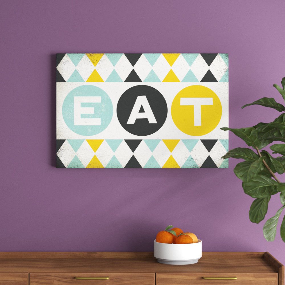 Blue Elephant Retro Diner Eat by Michael Mullan - Unframed Typography ...
