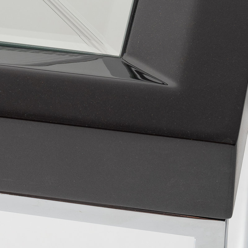 Carmela Mirrored Glass Tray Top End Table