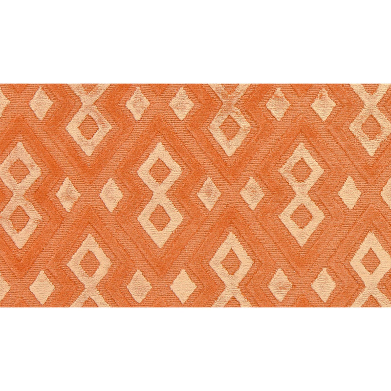 Hand Knotted Area Rug in Saffron, Rectangle 6' x 9'