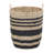 Cattail and Paper Pillar Basket with Integrated Handles