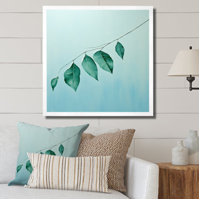 Bleu sarcelle Tranquility Leaf Impression I