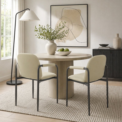 Ensemble de 2 chaises de salle à manger avec structure en fer durable