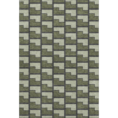 Premium Machine Washable Mayfield AMF2416 Geometric Rug
