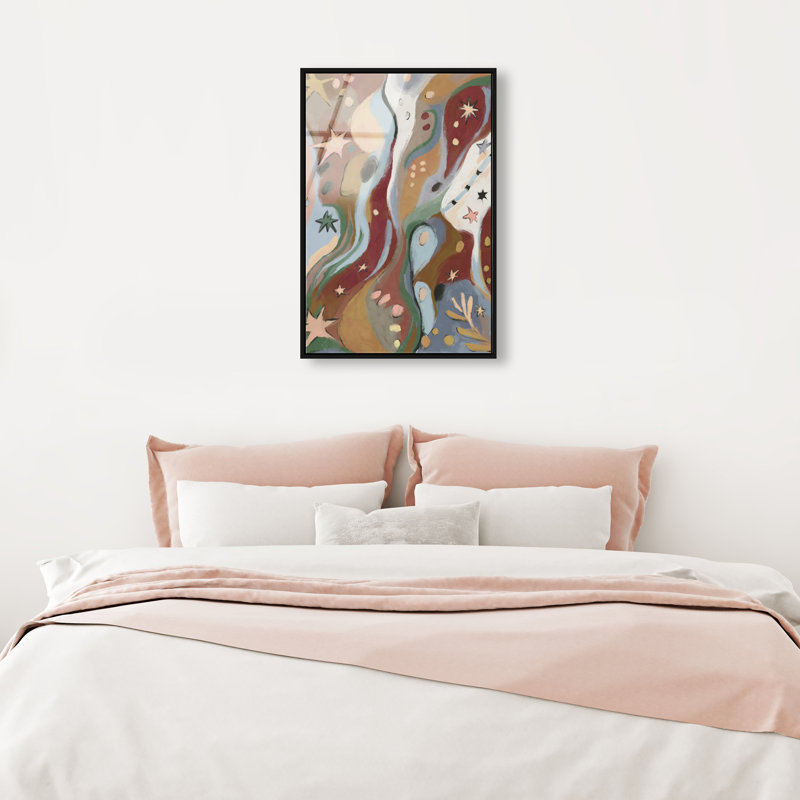 Modern Folk II High-Gloss Frameless Acrylic Glass Wall Art Abstract Print by Oliver Gal, Ready to Hang, 10 x 15, 55"H x 37"W