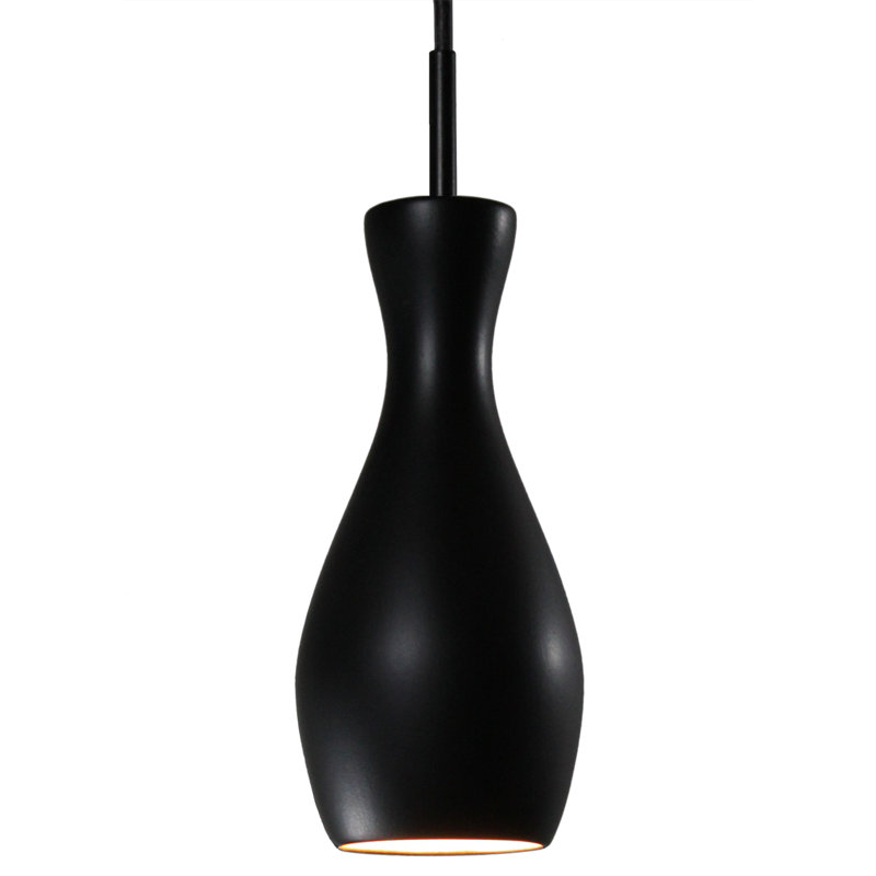Shipe 1 - Light Black LED Single Pendant, Slate Black