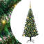 Artificial Pre-lit Christmas Tree Green PVC and Metal-1618156727