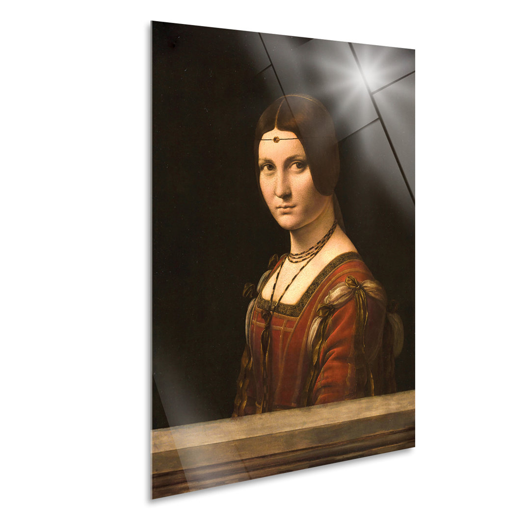 Wandbild Bildnis einer Dame von Leonardo da Vinci