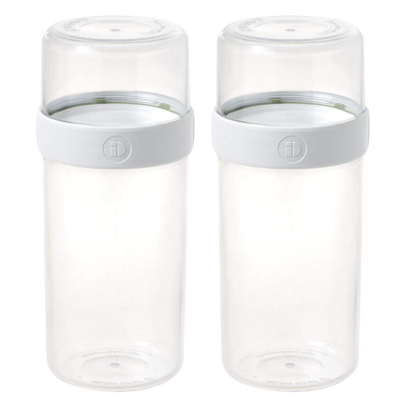 iDesign Large Stack 'n Snack Food Containers - Stackable Snack Containers for Yogurt, Granola, Fruits, and Vegetables