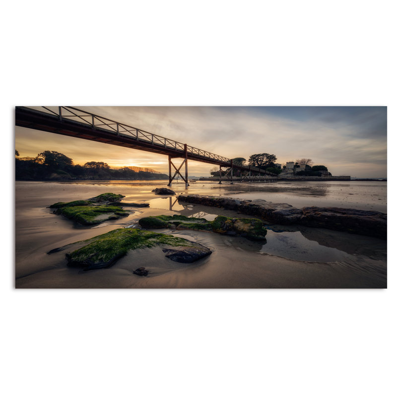 Pont Santa Cruz De Oleiros - photographie sur toile, H 16 po x l 32 po x P 1 po, Toile tendue
