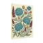 Motif floral de plantes et de fleurs avec fleurs bleues et rouges-675046763
