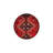 Black And Red Themed Traditional Motif Patterned Round Woven Base Vintage Decorative Carpet-1448527545