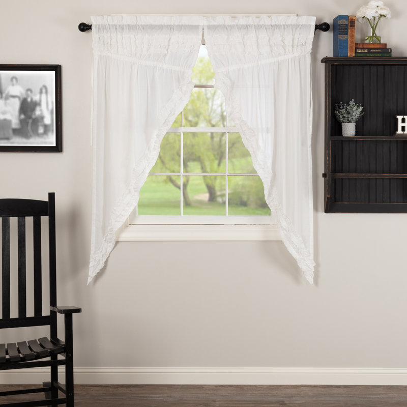Paire de rideaux transparents avec passe-tringle Pocklingt