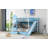 Full-Over-Full Castle Style Bunk Bed With 2 Drawers 3 Shelves And Slide - Blue-955227280-955227284