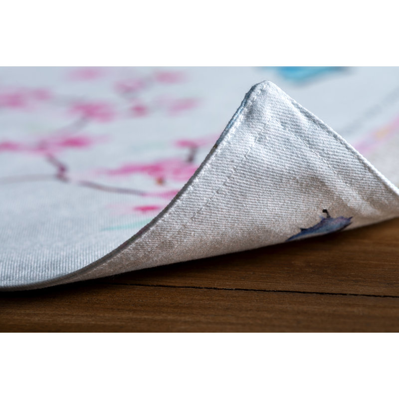 Blossom in Spring Cotton Butterfly Print Rectangle Placemats Set