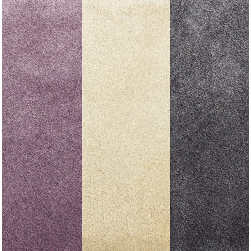 Patchwork Square Throw Cushion, Purple/Gold/Grey
