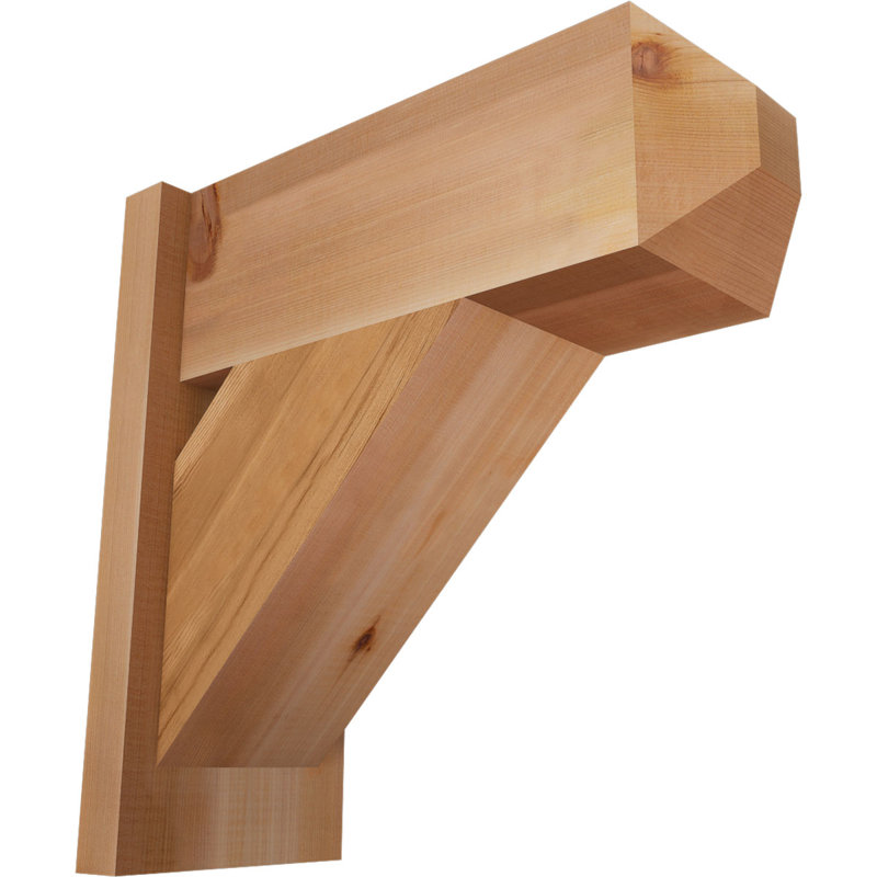 Artisan traditionnel en bois rustique, P 18 po x H 18 po, Cèdre rouge occidental l 7 1/2 po (lisse)