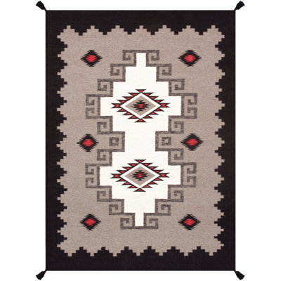 Tapis marocain rectangulaire en laine / coton 4 pi 11 po x 7 pi marocain