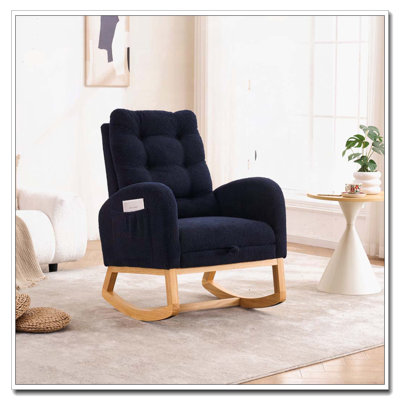 Rocking Chair with Footrest High Back