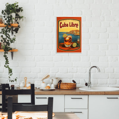 Cuba Libre Vintage Cocktail Wall Plaque, design by Andreas Magnusson