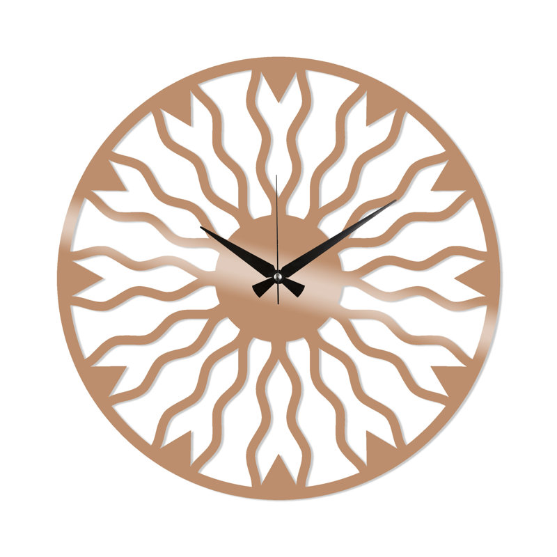 Metal Wall Clock, Copper/Black