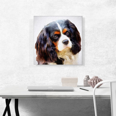 Cavalier Dog Breed - reproduction d'art sur toile tendue